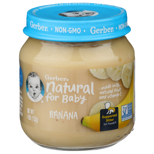 Gerber Natural For Baby Supported Sitter 1st Foods Banana - 4 Ounce