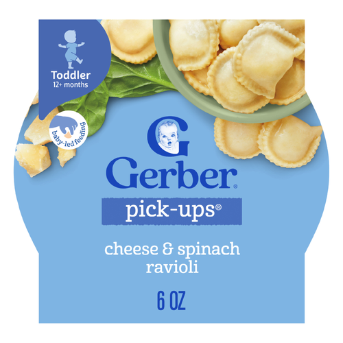 Gerber Toddler Food Cheese & Spinach Ravioli Pick-Ups - 6 Ounce