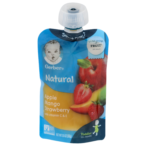 Gerber Apple Mango Strawberry Natural - 3.5 Ounce