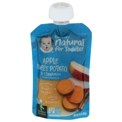 Gerber Natural For Toddler Apple Sweet Potato & Cinnamon - 3.5 Ounce