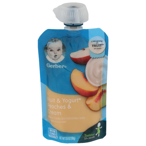 Gerber Fruit & Yogurt Peaches & Cream - 3.5 Ounce