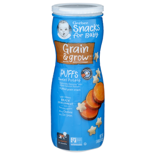 Gerber Snacks For Baby Sweet Potato Puffs Grain & Grow - 1.48 Ounce