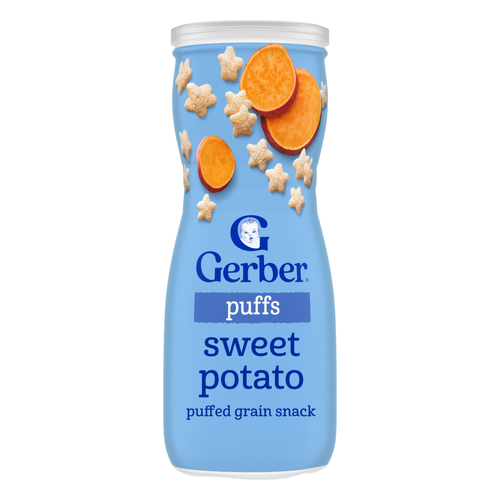 Gerber Snacks For Baby Sweet Potato Puffs Stage 3 Grain Snack Led Feeding - 1.48 Ounce