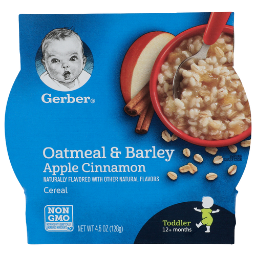 Gerber Oatmeal & Barley Apple Cinnamon Cereal - 4.5 Ounce