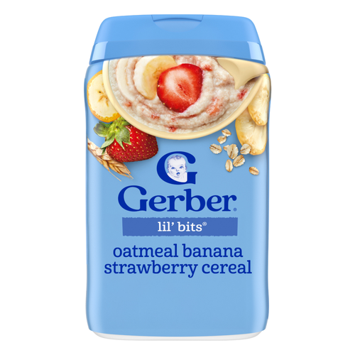 Gerber Stage 3 Baby Food Oatmeal Banana Strawberry Cereal - 8 Ounce Image 1 of 4