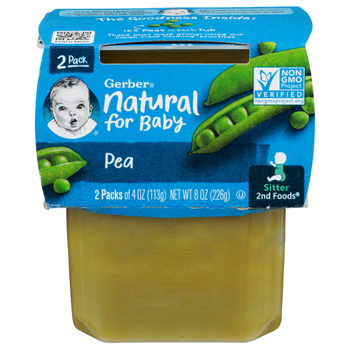Gerber Natural For Baby Pea Sitter 2nd Foods - 4 Ounce - 2 Count