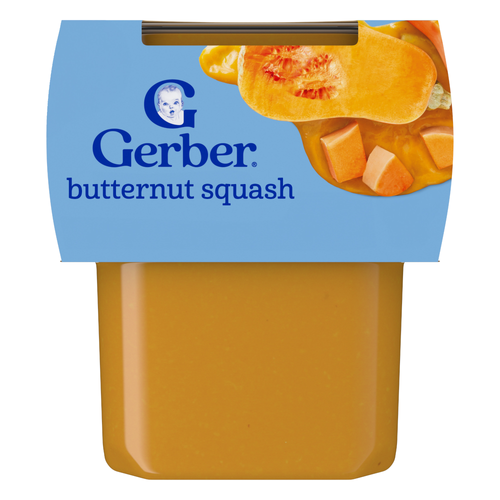 Gerber Natural For Baby Butternut Squash Stage 2 Food Puree Tubs - 8 Ounce
