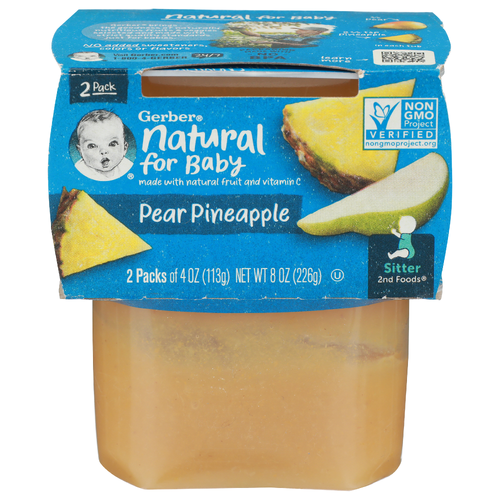Gerber Pear Pineapple Sitter 2nd Foods - 4 Ounce - 2 Count