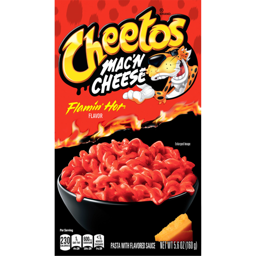 Cheetos Mac'n Cheese Pasta With Flavored Sauce Flamin' Hot Flavor - 5.6 Ounce