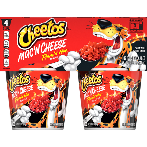 Cheetos Mac'n Cheese Pasta With Flavored Sauce Flamin' Hot Flavor - 2.11 Ounce