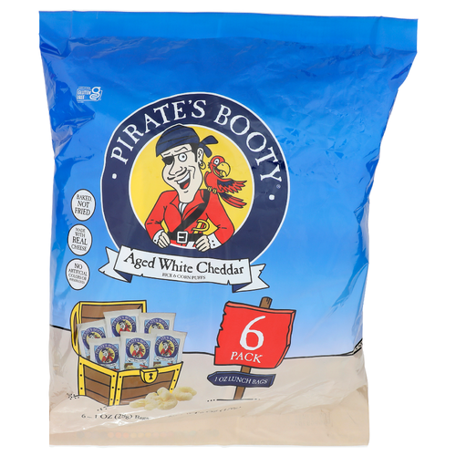 Pirate's Booty Aged White Cheddar Rice & Corn Puffs - 6 Ounce