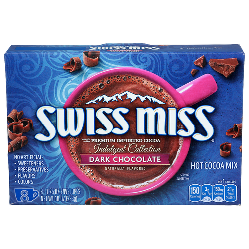 Swiss Miss Dark Chocolate Hot Cocoa Mix - 1.25 Ounce - 8 Count