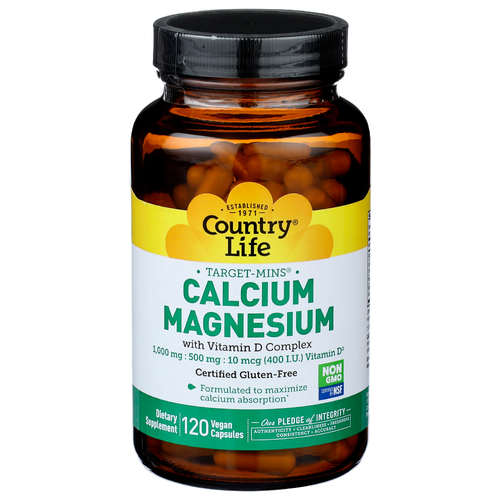 Country Life Target-Mins Calcium Magnesium - 120 Count