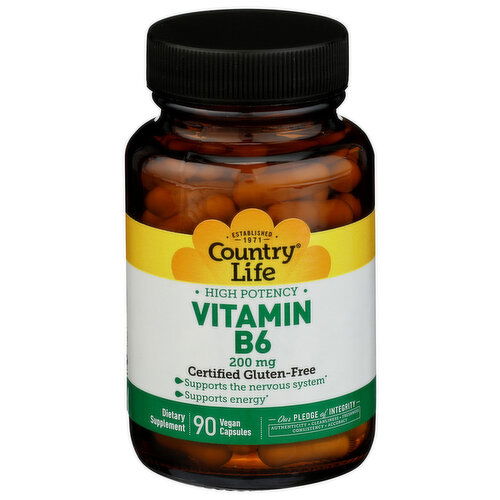 Country Life Vegan Capsule Vitamin B-6 - 90 Count Image 1 of 2