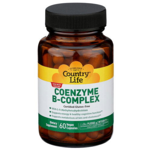 COUNTRY LIFE Vegicaps Coenzyme B-Complex Caps - 60 Count