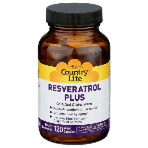 Country Life Vegicaps Resveratrol Plus 120 - 120 Count Image 1 of 2