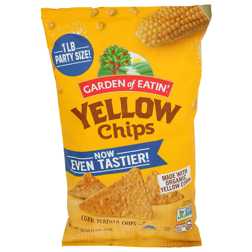 Garden Of EATIN' Yellow Corn Tortilla Chips Party Size - 16 Ounce