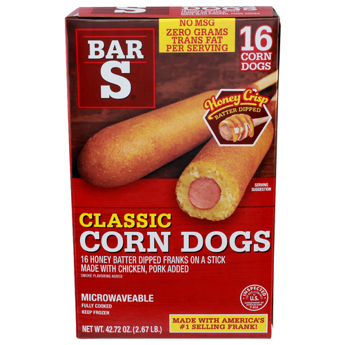 Bar S Classic Corn Dogs - 2.67 Ounce - 16 Count