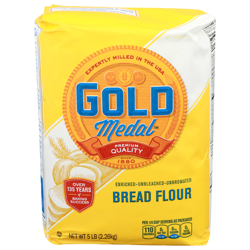 Gold Medal Enriched • Unbleached • Unbromated Bread Flour - 5 Pound