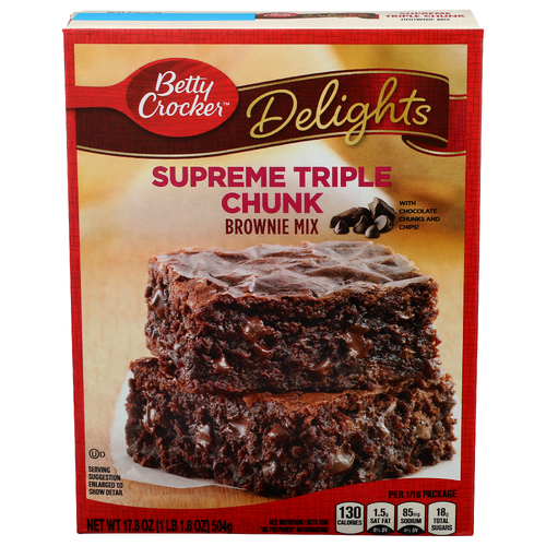 Betty Crocker Delights Supreme Triple Chunk Brownie Mix - 17.8 Ounce