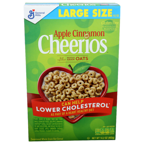 General Mills Cheerios Apple Cinnamon Sweetened Whole Grain Oat Cereal - 14.2 Ounce