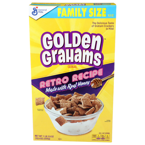 General Mills Made With Real Honey Retro Recipe Golden Grahams Cereal - 18.9 Ounce