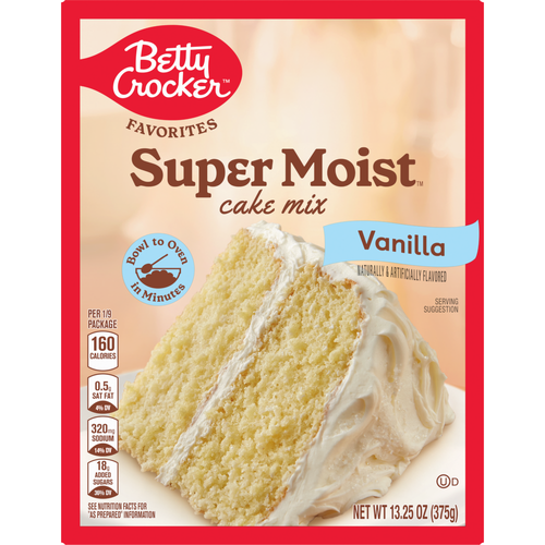 Betty Crocker Favorites Super Moist Vanilla Flavored Cake Mix - 13.25 Ounce