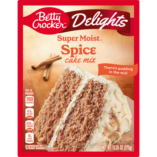 Betty Crocker Delights Super Moist Spice Cake Mix - 13.25 Ounce