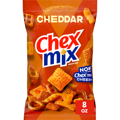 Chex Mix Cheddar Snack Mix, Savory Bag - 8 Ounce Image 1 of 4