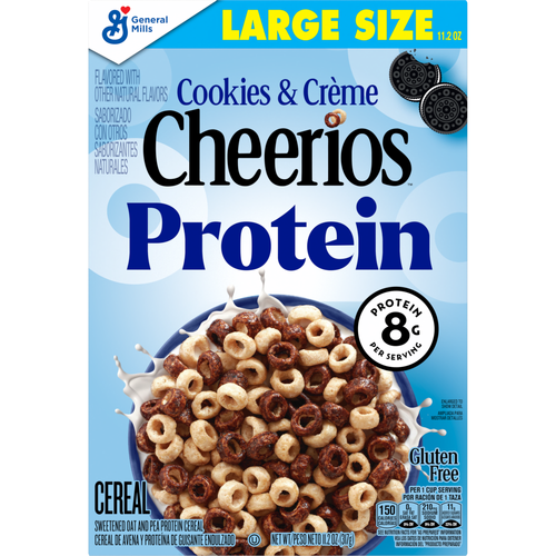Cheerios Protein Cereal, Cookies And Crème, Protein, Large Size - 11.2 Ounce