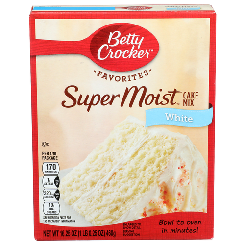 Betty Crocker Favorites White Super Moist Cake Mix - 16.25 Ounce Image 1 of 2