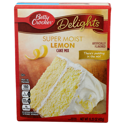 Betty Crocker Delights Lemon Super Moist Delights Cake Mix - 15.25 Ounce Image 1 of 4