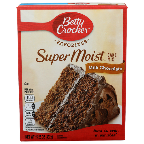 Betty Crocker Favorites Milk Chocolate Super Moist Cake Mix - 15.25 Ounce Image 1 of 4