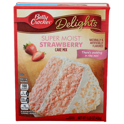 Betty Crocker Delights Strawberry Super Moist Delights Cake Mix - 15.25 Ounce Image 1 of 4
