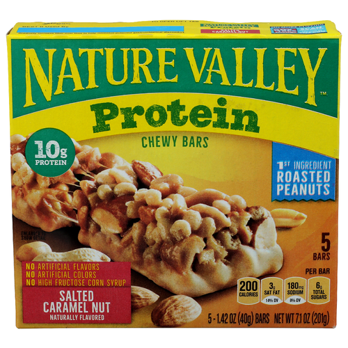Nature Valley Protein Salted Caramel Nut Chewy Bars - 1.42 Ounce - 5 Count