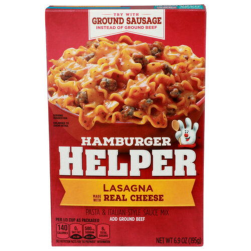 Hamburger Helper Lasagna Pasta & Italian-style Sauce Mix - 6.9 Ounce