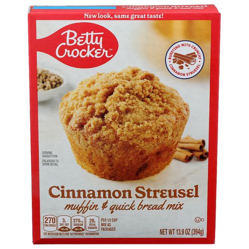 Betty Crocker Cinnamon Streusel Muffin & Quick Bread Mix - 13.9 Ounce