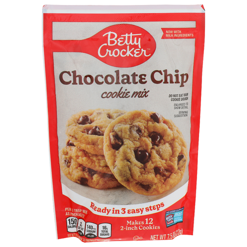 Betty Crocker Chocolate Chip Cookie Mix - 0.625 Ounce - 12 Count