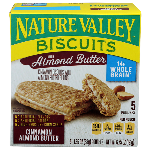 Nature Valley Biscuits Cinnamon Almond Butter - 1.35 Ounce - 5 Count