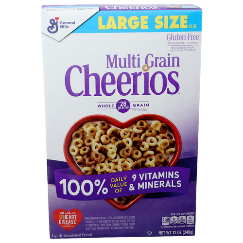 General Mills Multi Grain Cheerios Lightly Sweetened Cereal - 12 Ounce