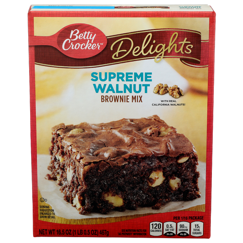 Betty Crocker Delights Supreme Walnut Brownie Mix - 16.5 Ounce