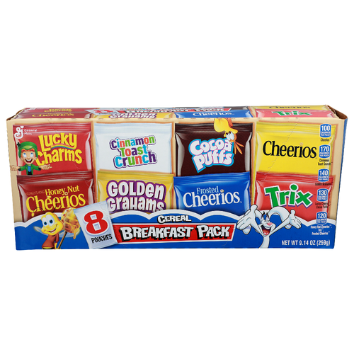 General Mills Breakfast Pack Cereal - 1.143 Ounce - 8 Count