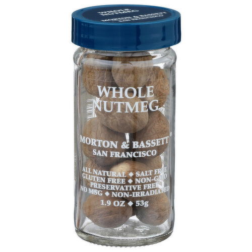 MORTON & BASSETT SPICES Nutmeg Whole - 1.9 Ounce