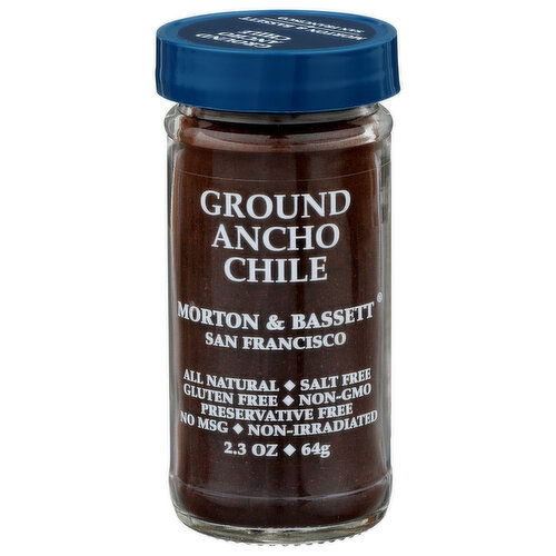 MORTON & BASSETT SPICES Ancho Chili Powder - 2.3 Ounce