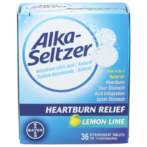 Alka-Seltzer Lemon Lime Heartburn Relief - 36 Count