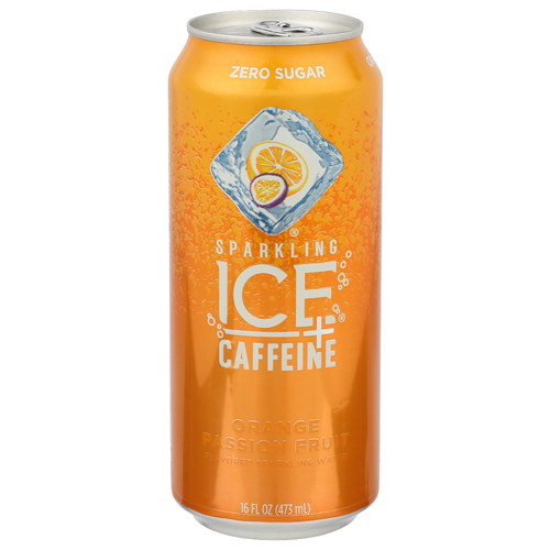 Sparkling Ice + Caffeine Orange Passion Fruit Flavored Water - 16 Fluid Ounce