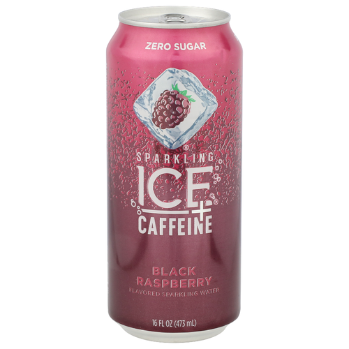 Sparkling Ice + Caffeine Flavored Water Black Raspberry - 16 Fluid Ounce