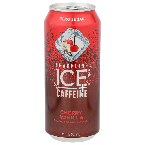 Sparkling Ice + Caffeine Water Cherry Vanilla - 16 Fluid Ounce