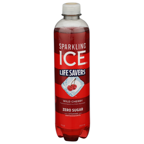 Sparkling Ice Wild Cherry Water Soarkling Zero Calorie Life Savers Water - 17 Fluid Ounce