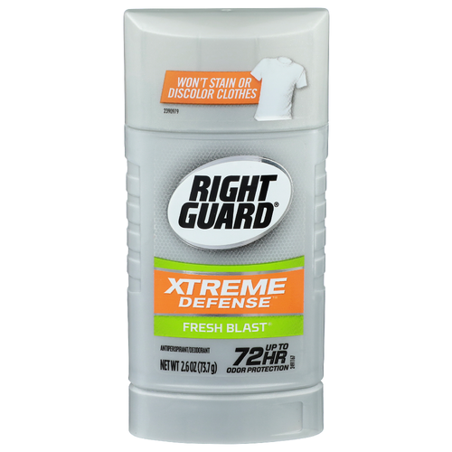 Right Guard Xtreme Defense Fresh Blast Antiperspirantdeodorant - 2.6 Ounce